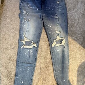 KanCan High Rise Blue Distressed Jeans
